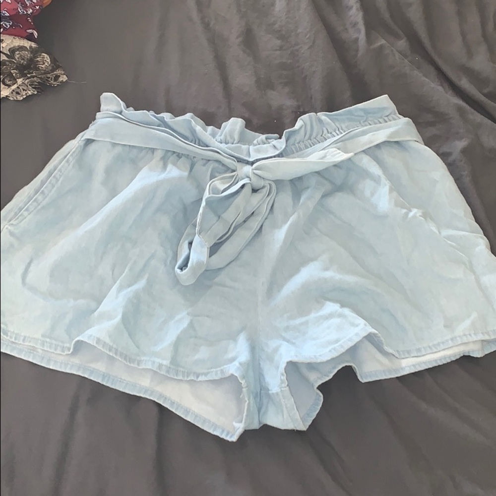 Light blue flowy shorts
